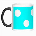 Polka Dots - White on Aqua Cyan Morph Mug