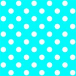 Polka Dots - White on Aqua Cyan ScrapBook Page 8  x 8 