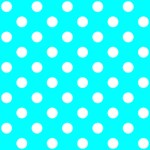 Polka Dots - White on Aqua Cyan ScrapBook Page 12  x 12 