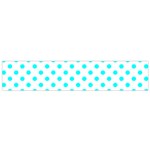 Polka Dots - Aqua Cyan on White Flano Scarf (Small)