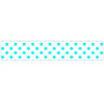 Polka Dots - Aqua Cyan on White Flano Scarf (Large)