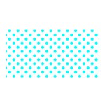 Polka Dots - Aqua Cyan on White Satin Wrap