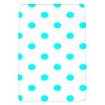 Polka Dots - Aqua Cyan on White Removable Flap Cover (S)
