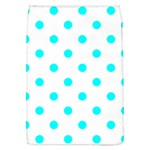 Polka Dots - Aqua Cyan on White Removable Flap Cover (L)