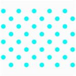 Polka Dots - Aqua Cyan on White Collage 8  x 10 