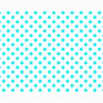 Polka Dots - Aqua Cyan on White Collage 11  x 14 
