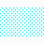 Polka Dots - Aqua Cyan on White Collage 12  x 18 