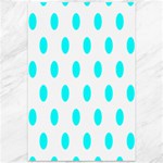 Polka Dots - Aqua Cyan on White Canvas 12  x 18 
