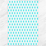 Polka Dots - Aqua Cyan on White Canvas 24  x 36 