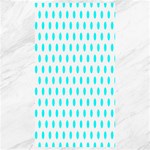 Polka Dots - Aqua Cyan on White Canvas 40  x 72 