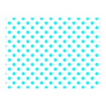 Polka Dots - Aqua Cyan on White Double Sided Flano Blanket (Mini)