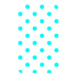 Polka Dots - Aqua Cyan on White Memory Card Reader (Rectangular)