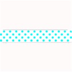 Polka Dots - Aqua Cyan on White Small Bar Mat