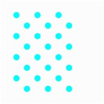 Polka Dots - Aqua Cyan on White Small Garden Flag (Two Sides)