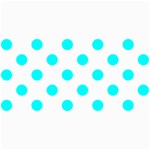 Polka Dots - Aqua Cyan on White 4  x 8  Photo Cards