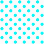 Polka Dots - Aqua Cyan on White ScrapBook Page 8  x 8 
