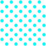 Polka Dots - Aqua Cyan on White ScrapBook Page 12  x 12 