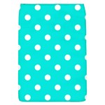 Polka Dots - White on Bright Turquoise Removable Flap Cover (L)