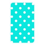 Polka Dots - White on Bright Turquoise Memory Card Reader (Rectangular)