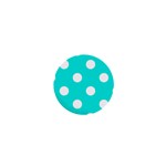 Polka Dots - White on Bright Turquoise 1  Mini Button