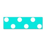 Polka Dots - White on Bright Turquoise Sticker (Bumper)