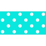 Polka Dots - White on Bright Turquoise YOU ARE INVITED 3D Greeting Card (8x4)
