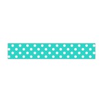Polka Dots - White on Turquoise Flano Scarf (Mini)