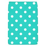 Polka Dots - White on Turquoise Removable Flap Cover (L)