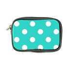 Polka Dots - White on Turquoise Coin Purse