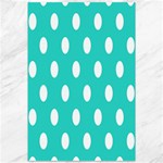 Polka Dots - White on Turquoise Canvas 12  x 18 