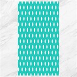 Polka Dots - White on Turquoise Canvas 40  x 72 