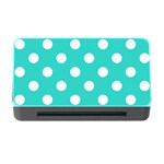 Polka Dots - White on Turquoise Memory Card Reader with CF