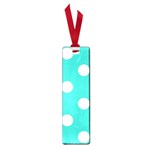 Polka Dots - White on Turquoise Small Book Mark