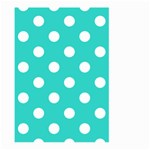 Polka Dots - White on Turquoise Large Garden Flag (Two Sides)