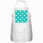 Polka Dots - White on Turquoise BBQ Apron