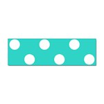 Polka Dots - White on Turquoise Sticker Bumper (100 pack)