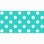Polka Dots - White on Turquoise 4  x 8  Photo Cards