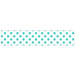 Polka Dots - Turquoise on White Flano Scarf (Small)