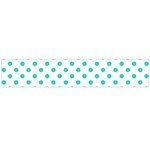 Polka Dots - Turquoise on White Flano Scarf (Large)