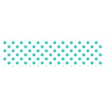Polka Dots - Turquoise on White Satin Scarf (Oblong)