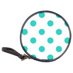 Polka Dots - Turquoise on White Classic 20-CD Wallet