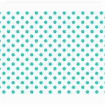 Polka Dots - Turquoise on White Collage 11  x 14 