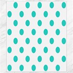 Polka Dots - Turquoise on White Canvas 8  x 10 
