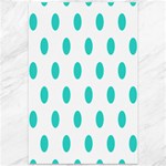 Polka Dots - Turquoise on White Canvas 12  x 18 