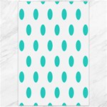Polka Dots - Turquoise on White Canvas 20  x 30 