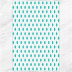 Polka Dots - Turquoise on White Canvas 24  x 36 