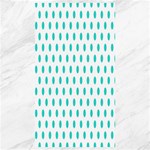 Polka Dots - Turquoise on White Canvas 40  x 72 