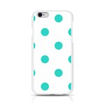 Polka Dots - Turquoise on White Apple iPhone 6/6S Silicone Case (Transparent)