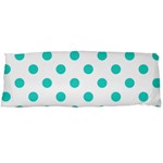 Polka Dots - Turquoise on White Body Pillow Case (Dakimakura) (One Side)