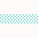 Polka Dots - Turquoise on White Medium Bar Mat